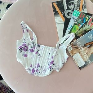 Floral Cropped Corset Top